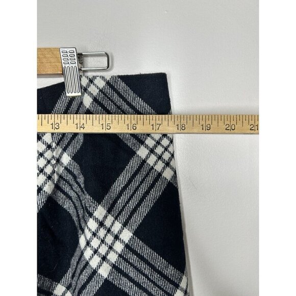 Talbots Women Black Buffalo Plaid Checkered Pencil Skirt Wool Blend Size 12 - Picture 7 of 10